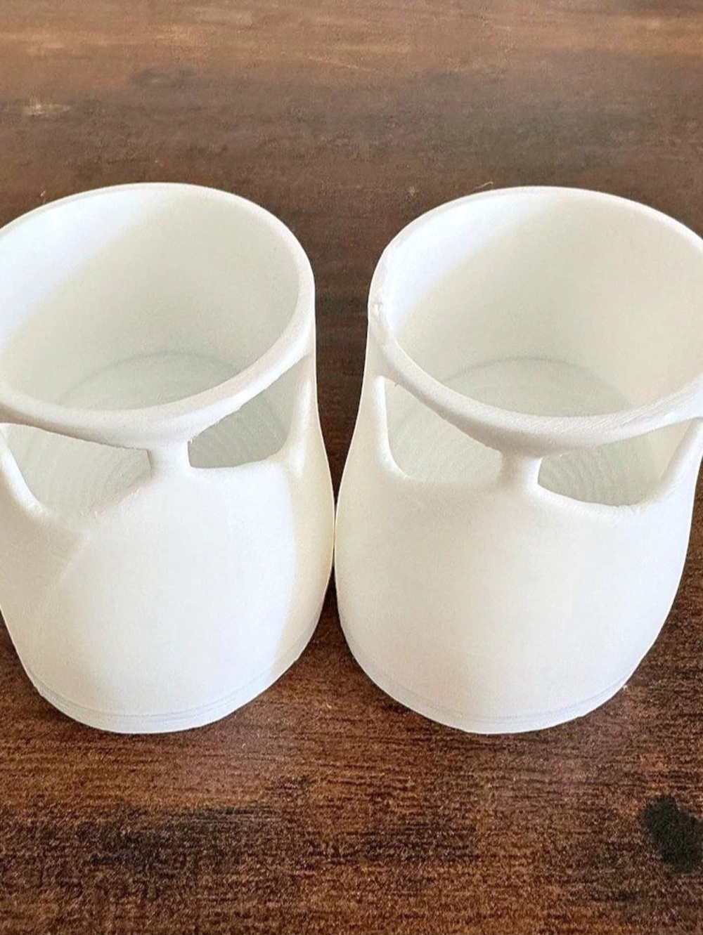 3D printed Mary Jane shoes for Cabbage Patch Dolls - WHITE